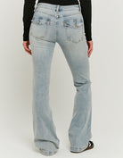 Tally Weijl Bootcut Mid Waist Jeans - Blue Blue back view