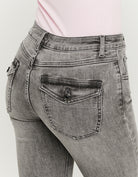 Tally Weijl Grey Mid-Waist Bootcut Jeans Grey side view