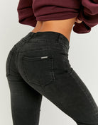 Tally Weijl Low Waist Black Bootcut Jeans Black back view