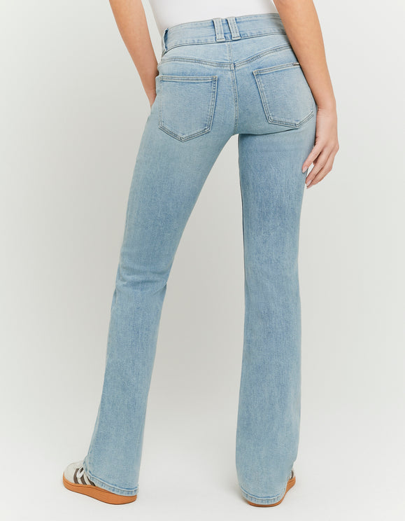 Tally Weijl blue low waist bootcut jeans, back view