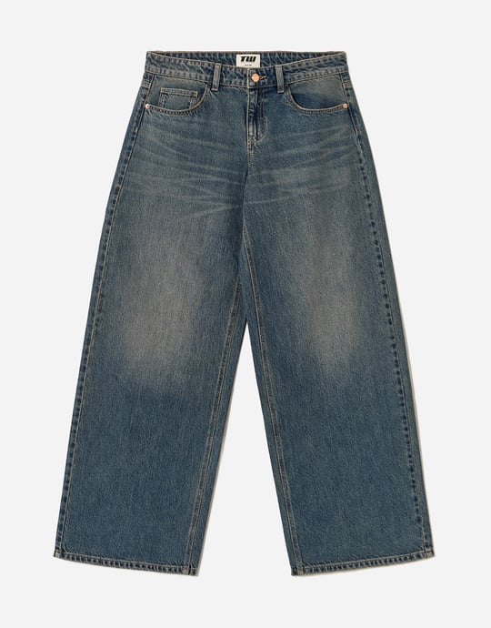 Tally Weijl Low Waist Baggy blue jeans, front view