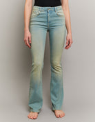 Tally Weijl Push Up Mid Waist Flare Jeans BLUE front view