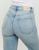 Tally Weijl Light Blue High Waist Straight Leg Jeans Blue detail view