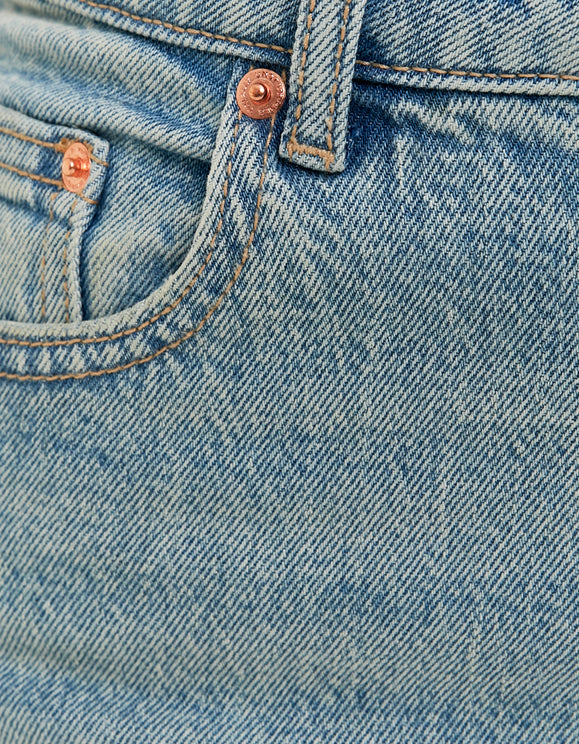 Tally Weijl light blue high waist straight leg jeans, denim pocket detail