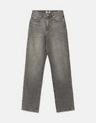 Tally Weijl Grey High-Waist Straight Leg Jeans GREY back view