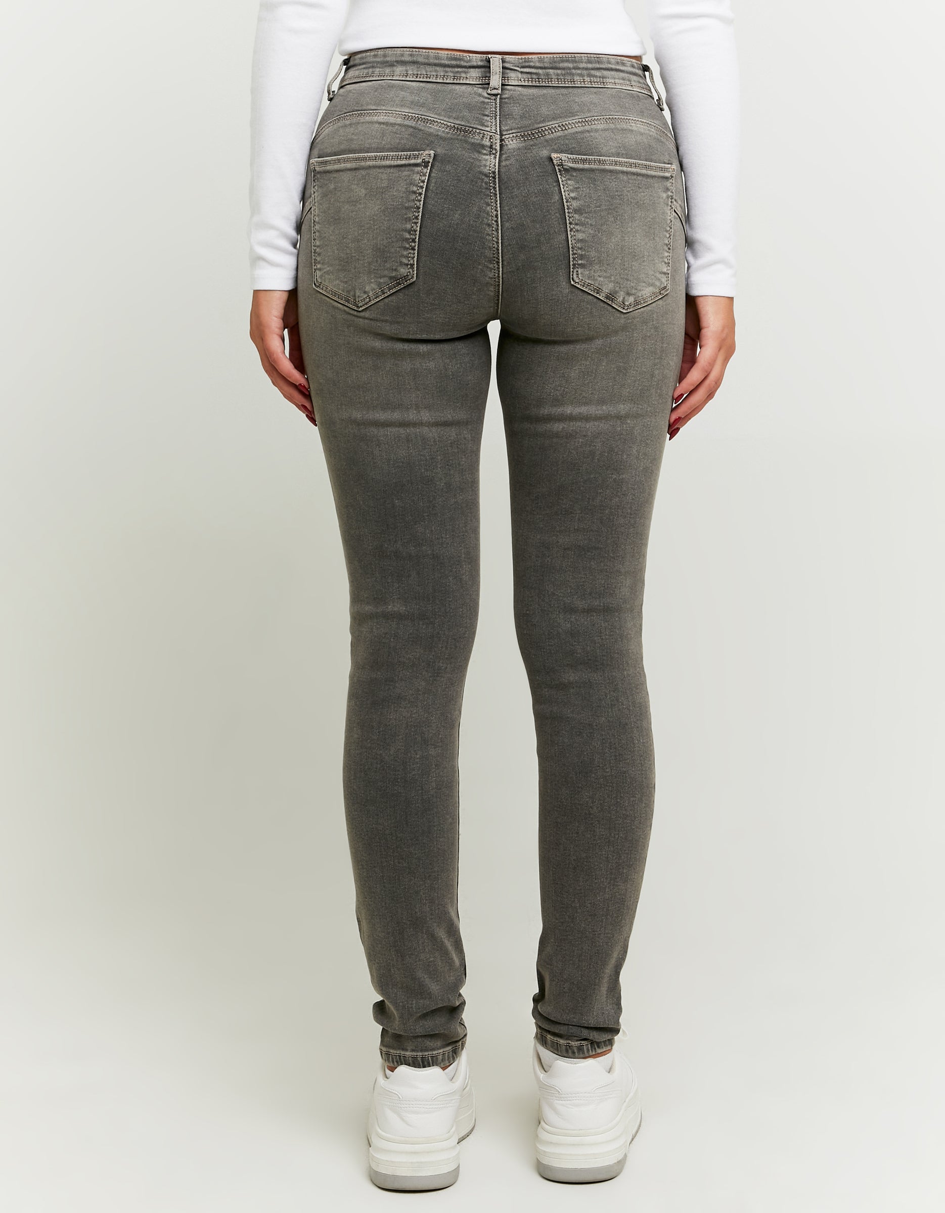 Tally Weijl Mid Waist Skinny Push Up Black Jeans BLACK detail view