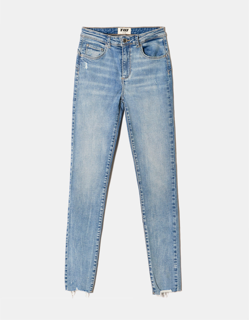 Tally Weijl Mid Waist Skinny Push Up Jeans BLUE back view