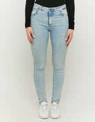 Tally Weijl Mid Waist Push Up Skinny Jeans Blue front view