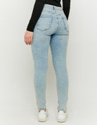 Tally Weijl Mid Waist Push Up Skinny Jeans Blue back view