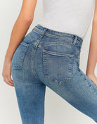 Tally Weijl Mid Waist Push Up Skinny Blue Jeans Blue detail view