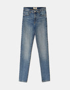 Tally Weijl Mid Waist Push Up Skinny Blue Jeans Blue side view