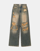 Ghost front view of women's wide leg jeans