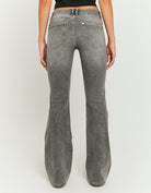 Tally Weijl Low-Waist Grey Bootcut Jeans Grey back view