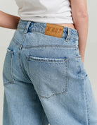 Tally Weijl Mid-Waist Blue Baggy Jeans BLUE side view
