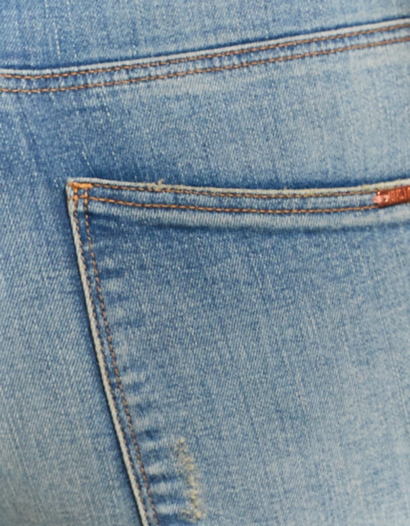 Ladies Skinny High Waist Jeans-Close up View