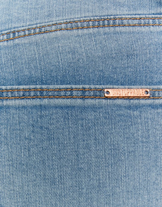 Tally Weijl Light Blue High Waist Skinny Blue Jeans BLUE flat front view