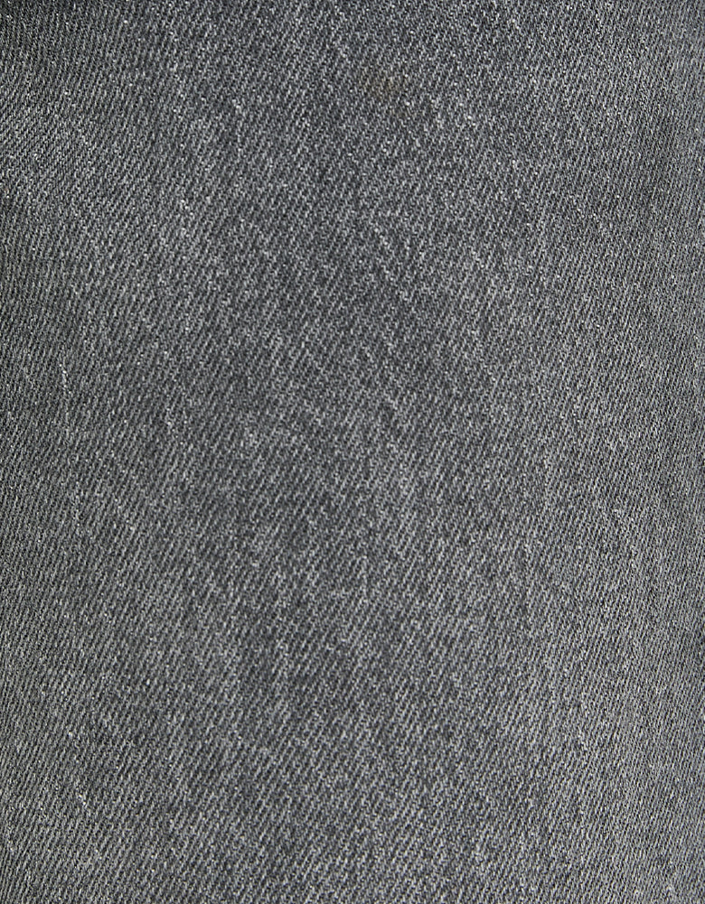 Ladies Grey High Waist Wide Leg Jeans-Pattern View