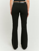 Tally Weijl Black Flare Tailoring Trousers Black back view