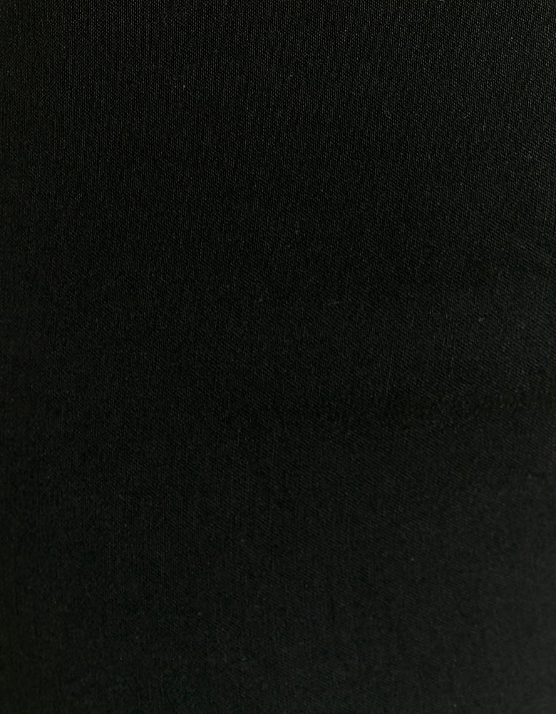 Ladies Black Flare Tailoring Trousers-Close Up View