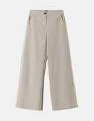 Tally Weijl Grey Tailoring Wide Leg Trousers With Side Bands Grey flat front view
