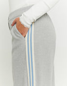 Tally Weijl Grey Tailoring Wide Leg Trousers With Side Bands Grey side view