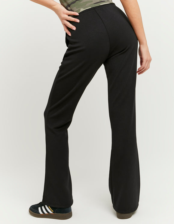 Tally Weijl Black Flare Joggers folded view