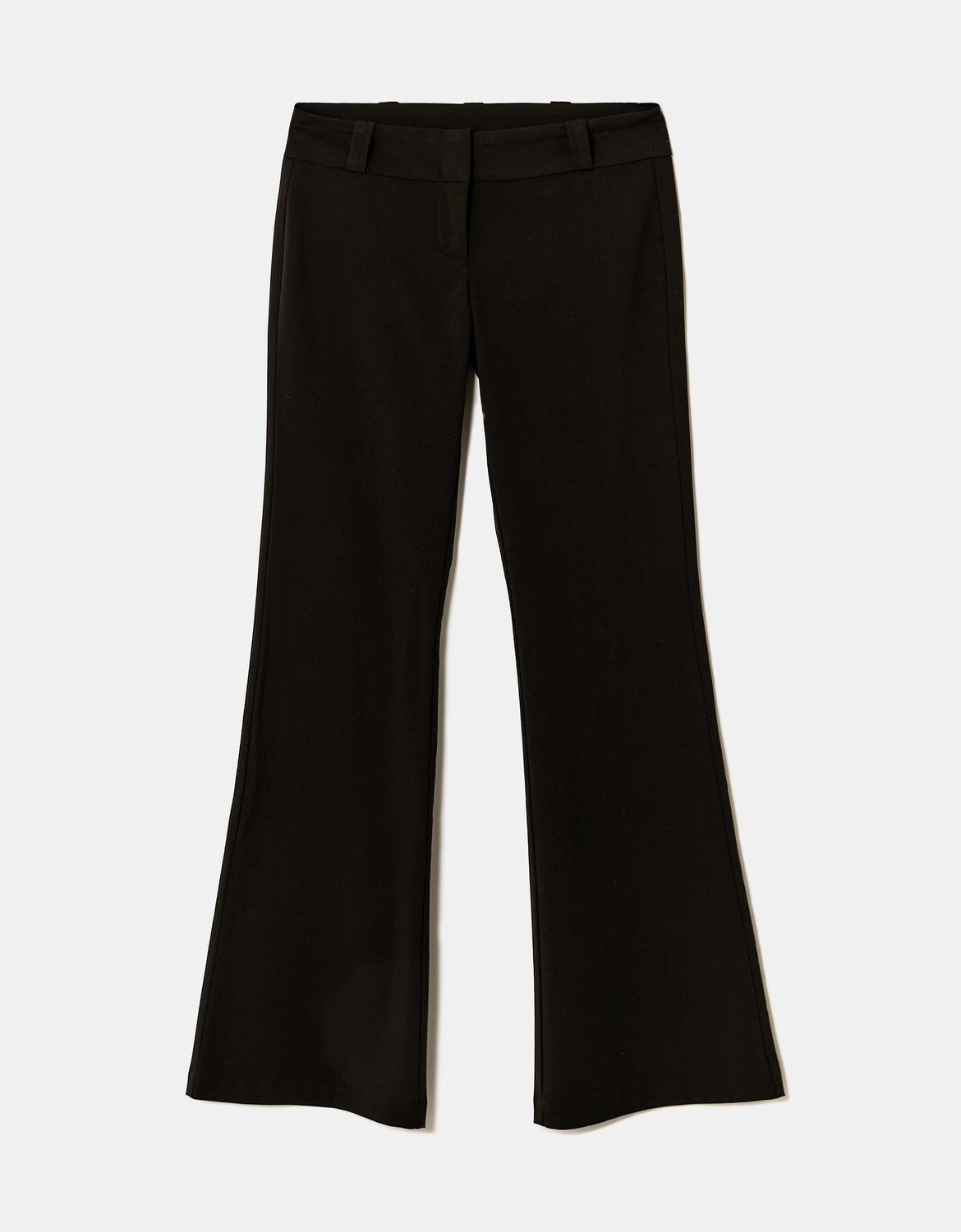 Ladies Black Low Waist Trousers-Ghost Front View