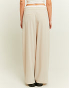 Tally Weijl Double Waist Beige Wide Leg Trousers BEIGE view 15
