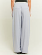 Tally Weijl Double Waist Blue Wide Leg Trousers BLUE back view