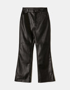 Tally Weijl Black Faux Leather Flare Pant BLACK side view