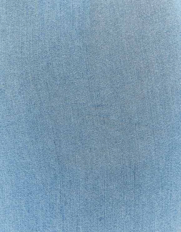 Ladies Blue Culotte Pants With Knots-Close Up View