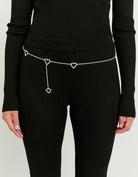 Tally Weijl Knitted Flare Trousers With Belt Black detail view