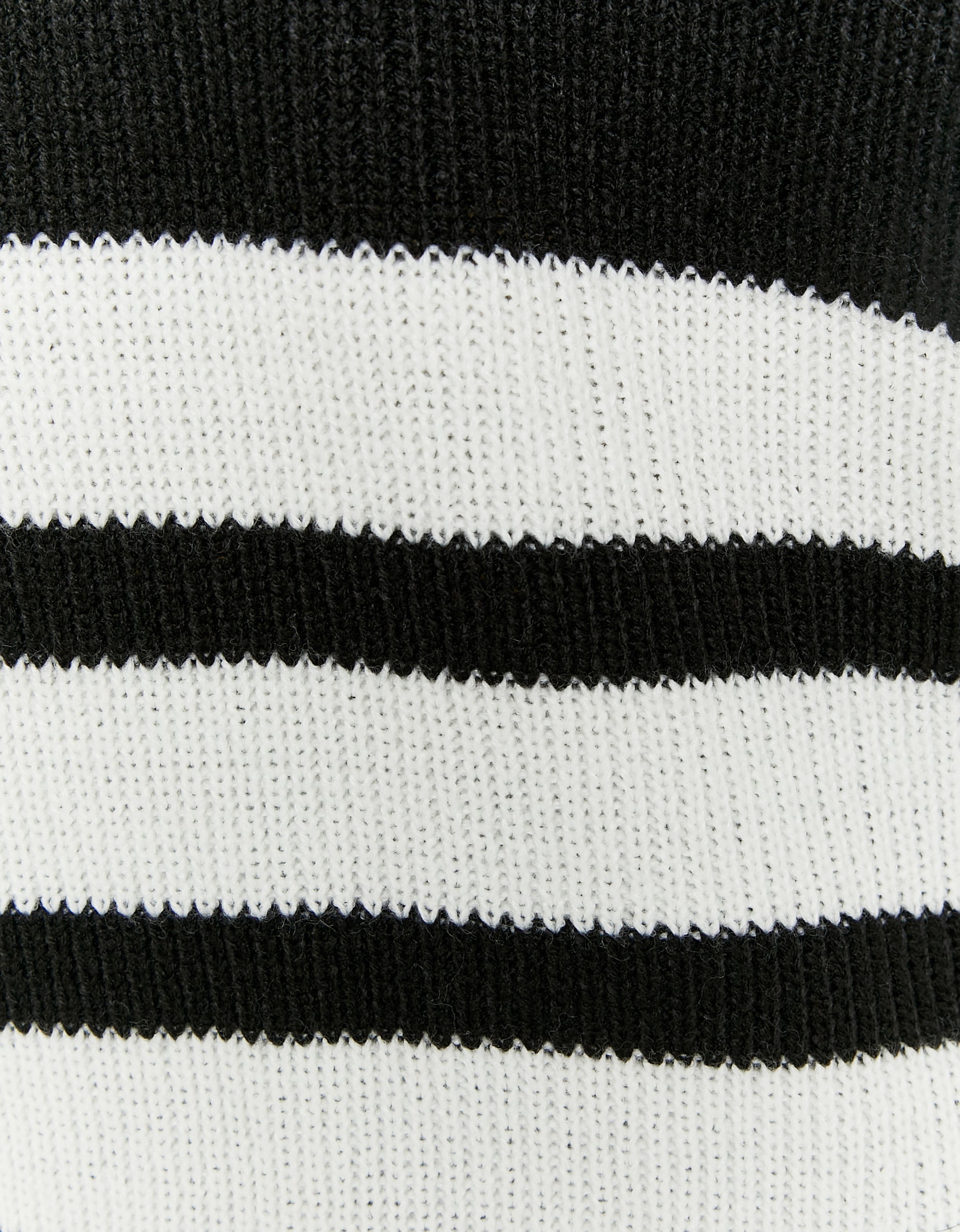 Ladies Black/White Striped Jumpers With Cut Out Shoulders-Closer View