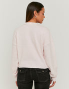 Tally Weijl Pink Knitted Jumper With Strass Bow Pink back view