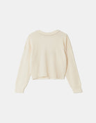Tally Weijl White Knitted Jumper With Strass Bow White side view