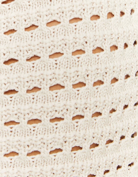 Ladies Crochet Crop Top-Close Up View
