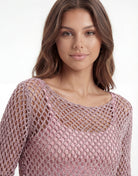 Tally Weijl Pink Sparkle Knit Top Pink detail view