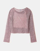 Tally Weijl Pink Sparkle Knit Top Pink back view