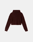 Tally Weijl Burgundy Turtle Neck Knit Jumper Burgundy back view