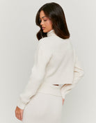 Tally Weijl White Turtle Neck Knit Jumper WHITE detail view