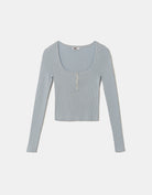 Tally Weijl Blue Knitted Basic Top Blue back view