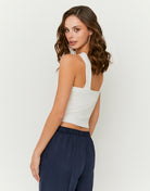 Tally Weijl White Halter Top WHITE back view