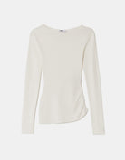 Tally Weijl White Asymmetric Knitted Top White detail view
