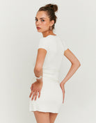 Tally Weijl White Knitted Cardigan WHITE detail view