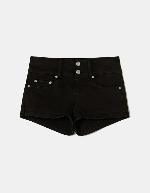 Tally Weijl Black Low Waist Shorts, front product view