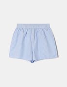Tally Weijl Vichy Blue/White Print Woven Shorts Blue/White full front view