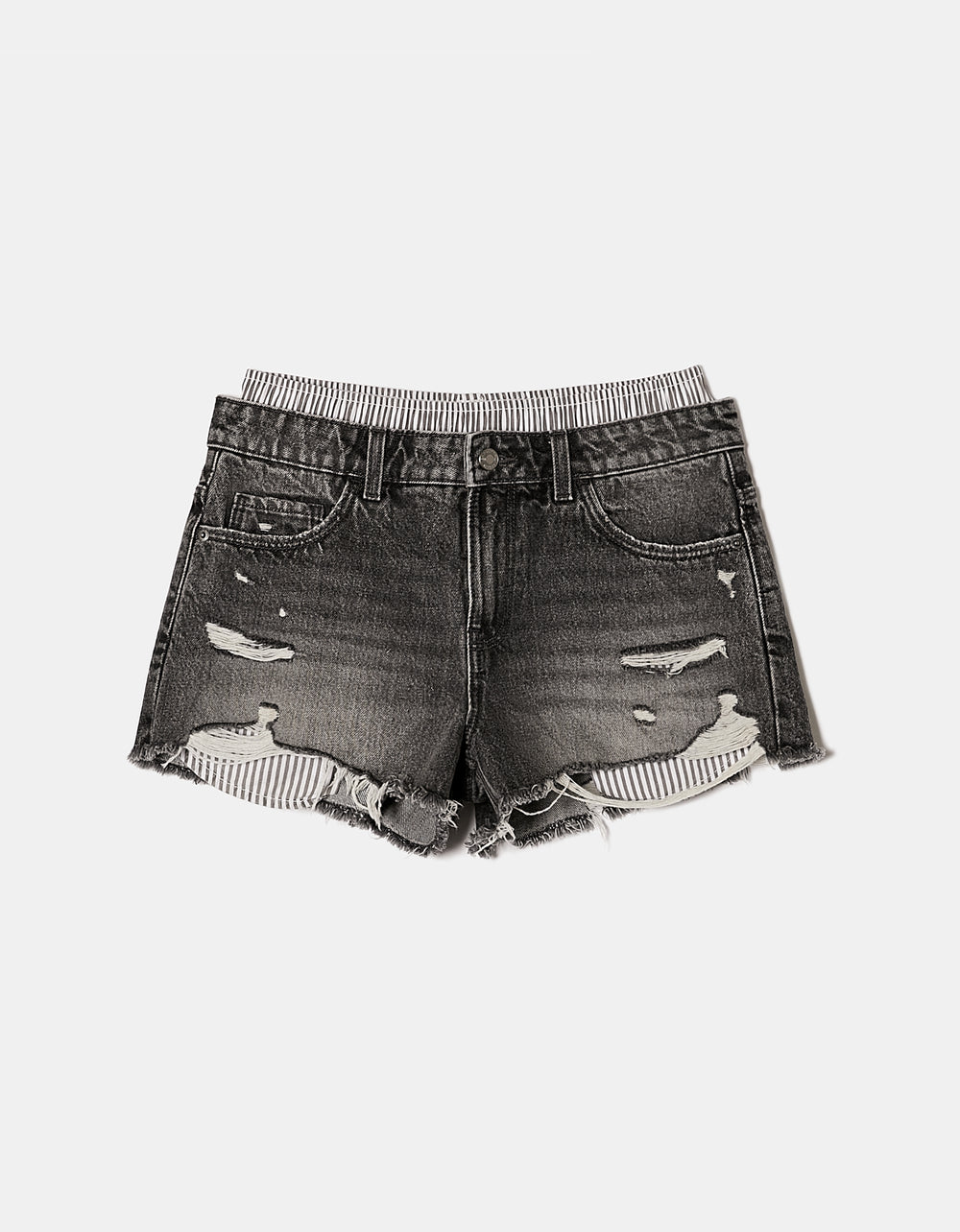 Tally Weijl Shorts With Boxer Detail Grey front view