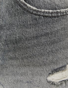 Tally Weijl High Waist Grey Mom Shorts GREY flat front view