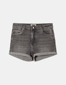 Tally Weijl Mid-Waist Grey Skinny Push-Up Shorts GREY flat front view