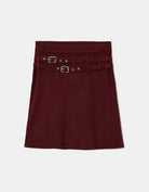Tally Weijl Purple Knitted Skort With Double Belt Purple back view